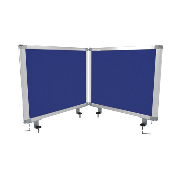 Boyd Visuals Desk Mounted Partition 450 x 560mm Blue -