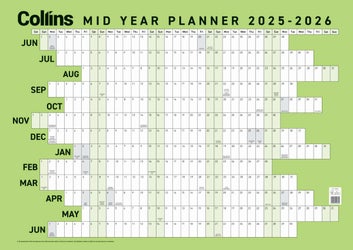 2025/2026 Collins Mid Year Large Wall Planner