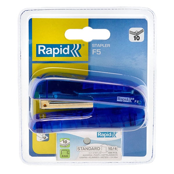 Rapid Stapler and Staples F5 Blue -