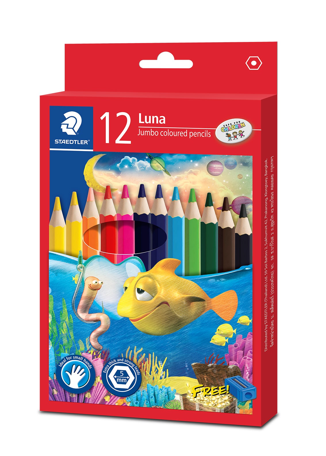 Staedtler Luna Jumbo Coloured Pencil 12pk Paper Plus