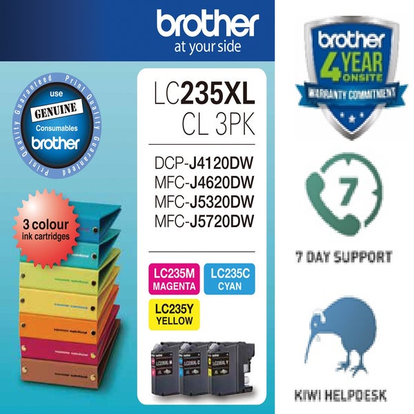Brother LC235XLCL3PK Ink Cartridge Colour 3 Pack | Paper Plus