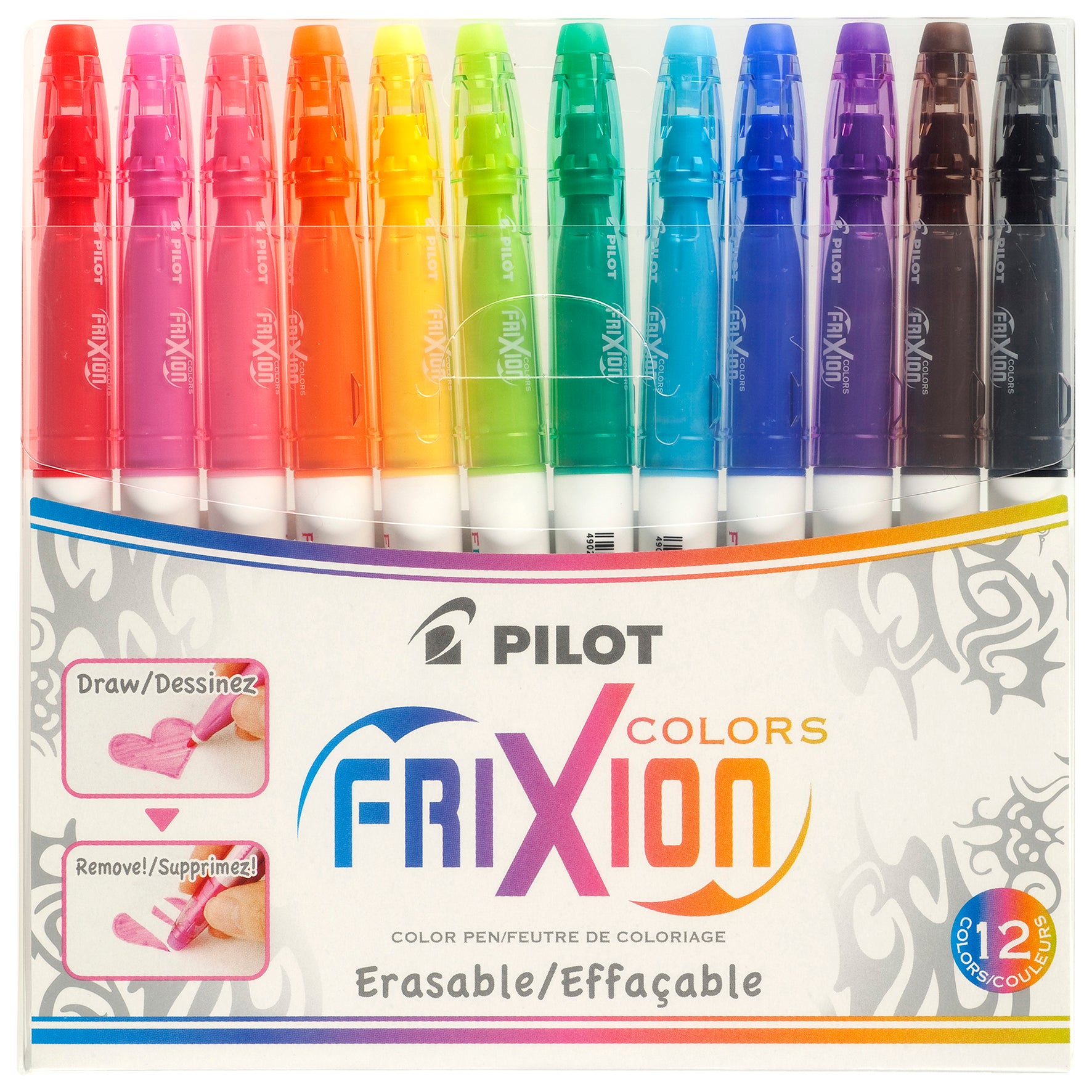 Pilot Frixion Colours Erasable Markers 12 Pack Paper Plus