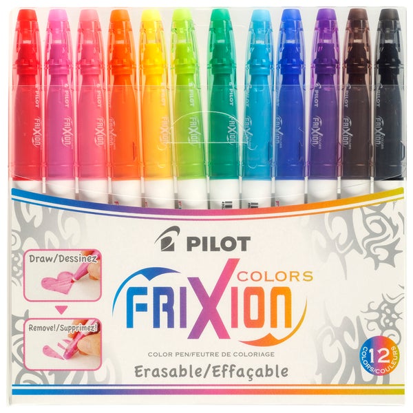Pilot Frixion Colours Erasable Markers 12 Pack Paper Plus