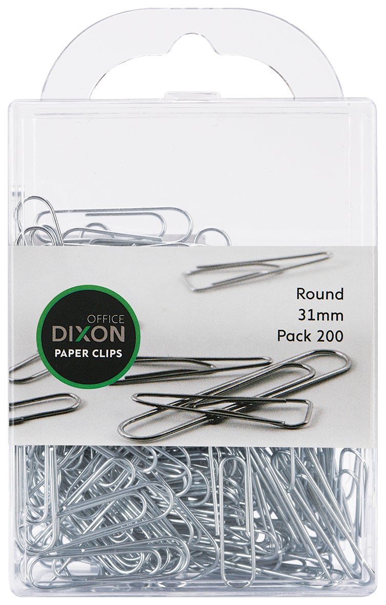 Dixon Paper Clips 31mm Round Pack 200 | Paper Plus