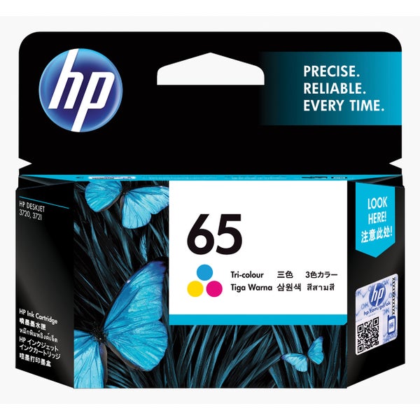 HP Ink Cartridge N9K01AA 65 Tri-Colour -