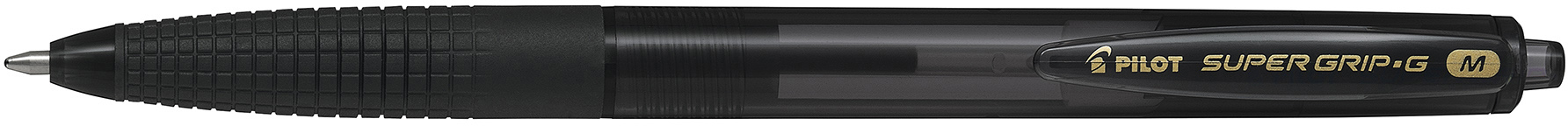 Pilot Super Grip Medium - Penna A Sfera Retrattile Con Clip, Nera, Punta Media, 1 Pezzo
