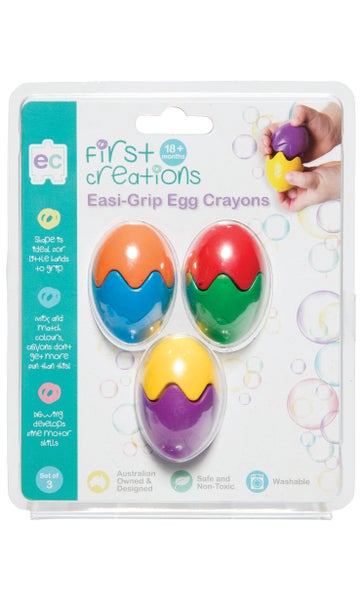 EC First Creations Easi-Grip Egg Crayons Set 3