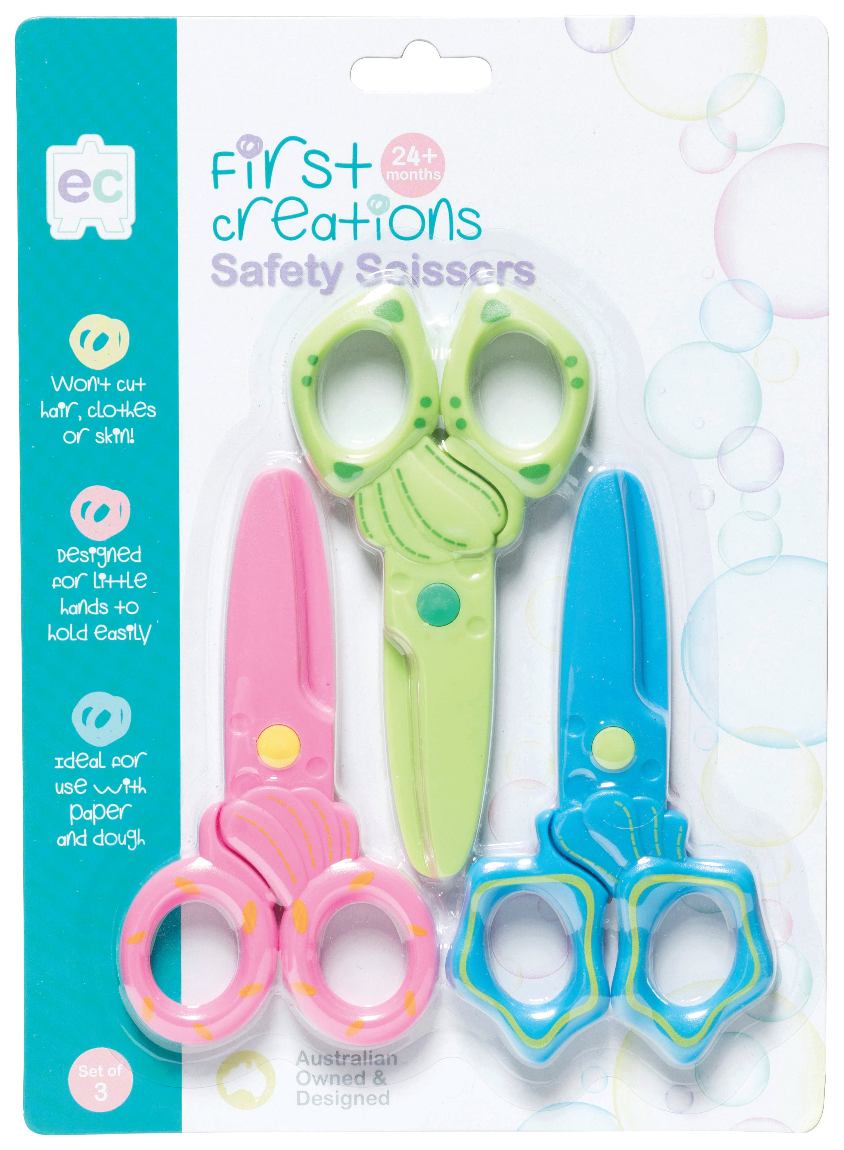 EC First Creations Safety Scissors 3 Pack | Paper Plus