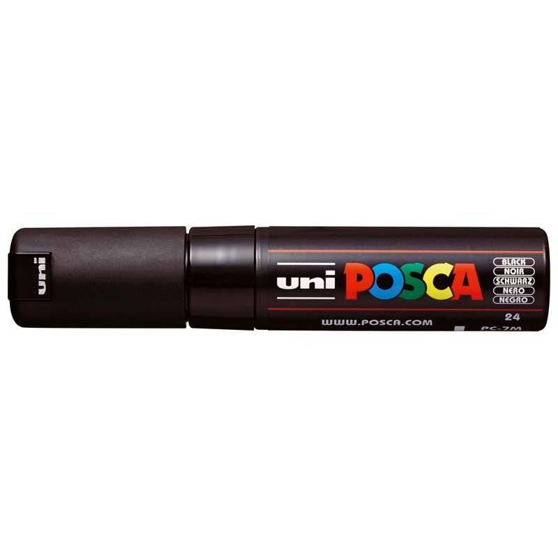 Uni Posca Marker Bold Bullet Black PC-7M Paper Plus