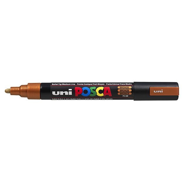 Uni Posca Marker 0.9-1.3mm Fine Bronze PC-3M | Paper Plus