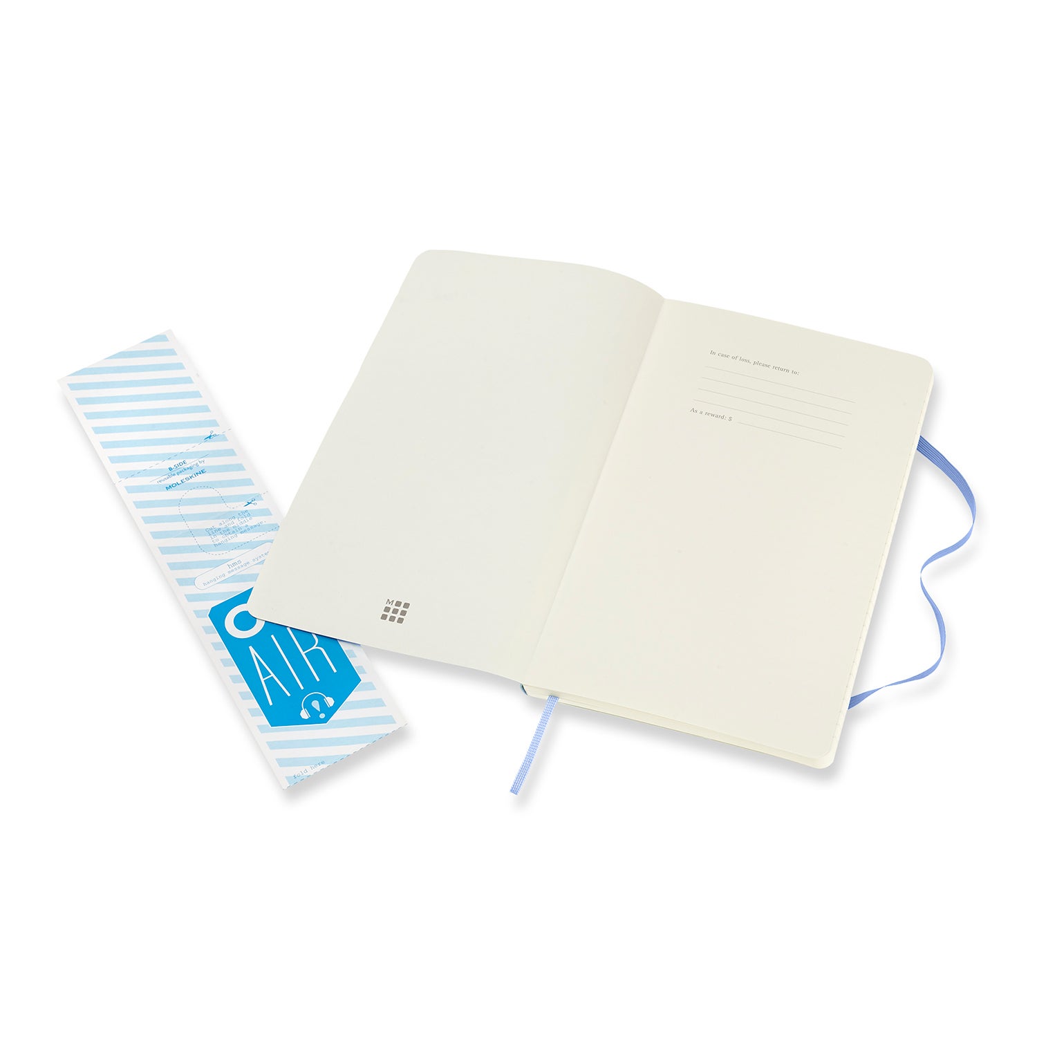 Moleskine Notebook Large Ruled Hydrangea Blue Softcover | Paper Plus