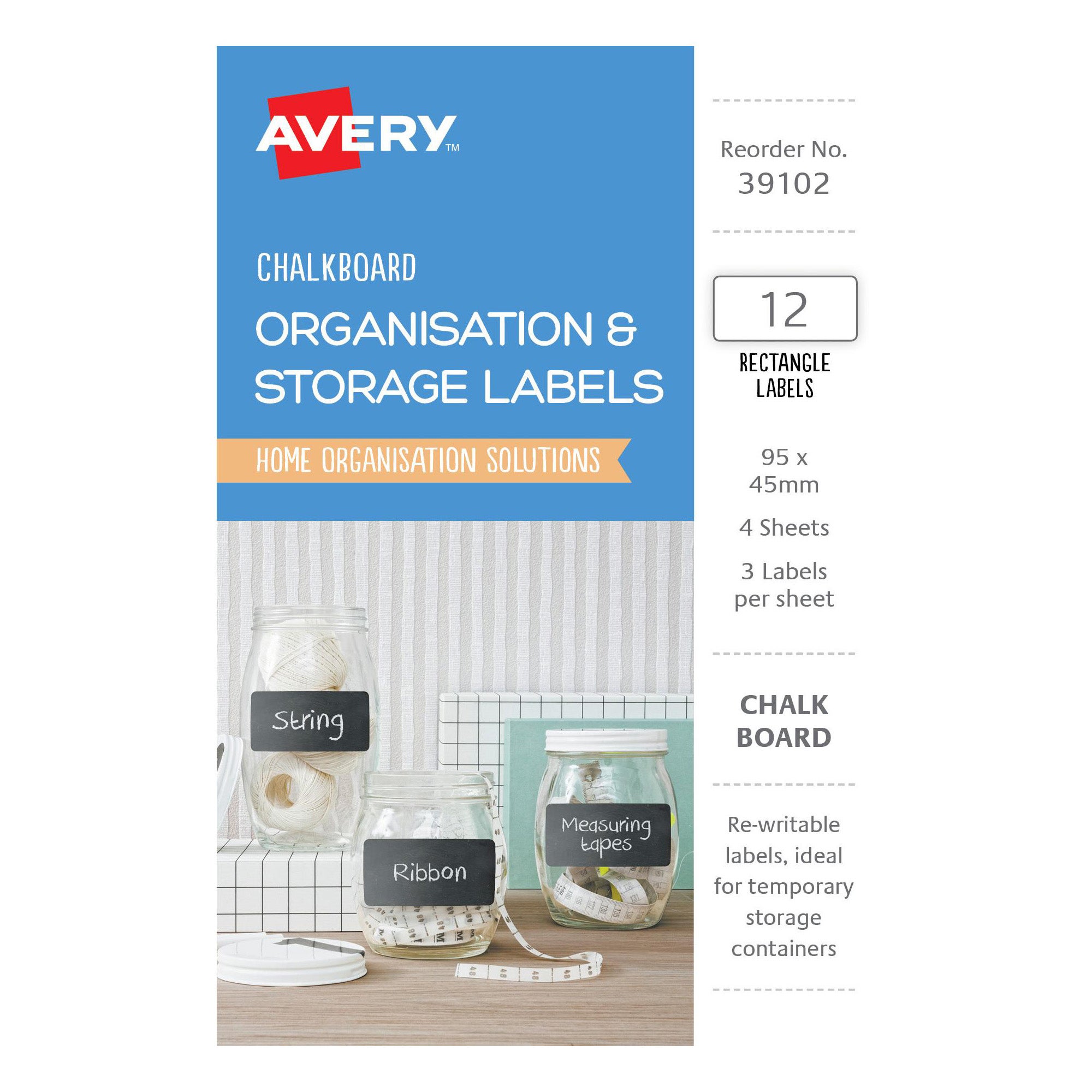 Avery Chalkboard Labels Rectangle | Paper Plus