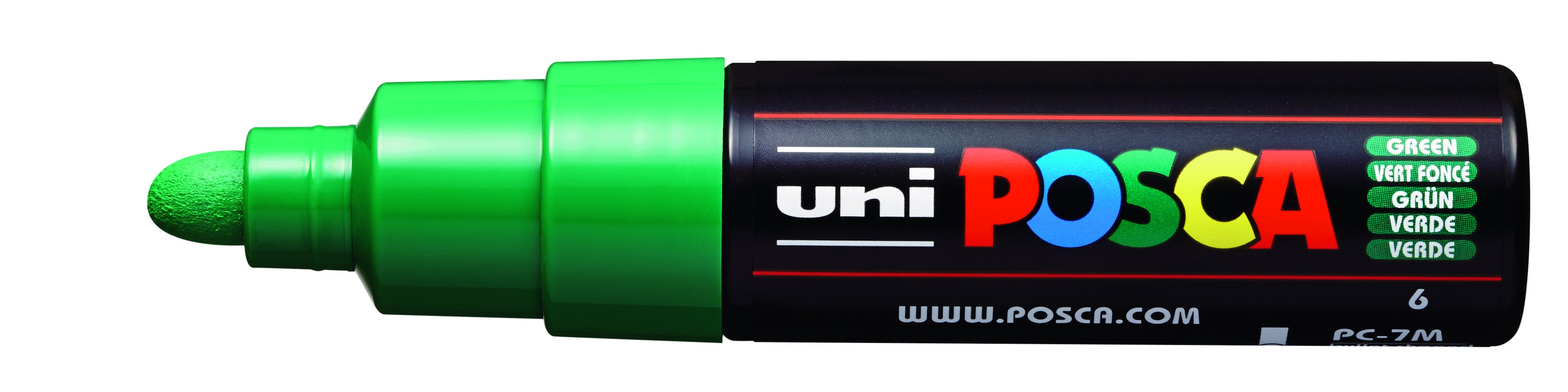 Uni Posca Marker 4.5-5.5mm Bold Bullet Green PC-7M | Paper Plus