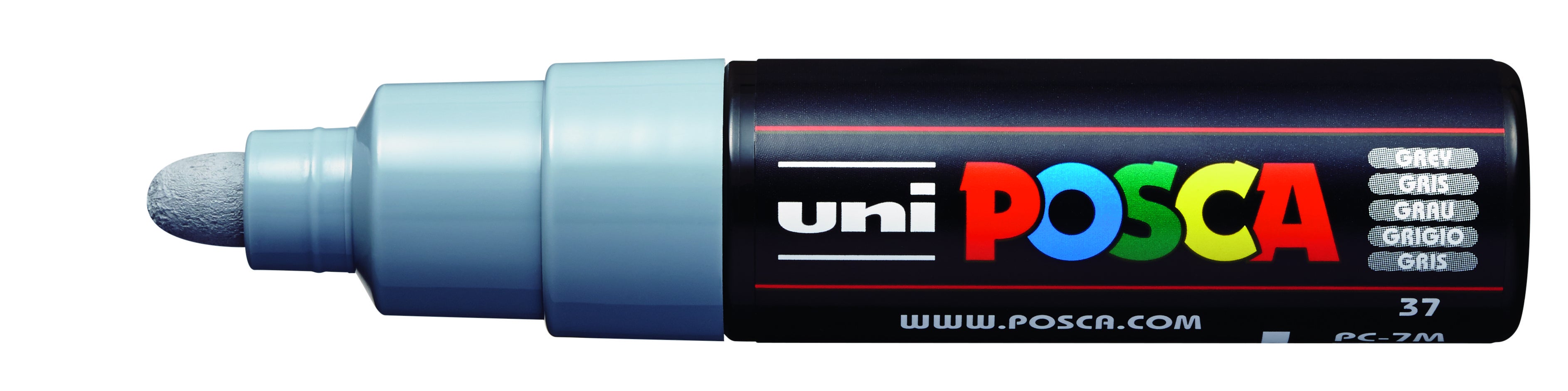 Uni Posca Marker 4.5-5.5mm Bold Bullet Grey PC-7M | Paper Plus