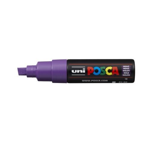 Uni Posca Marker 8.0mm Bold Chisel Violet PC-8K | Paper Plus