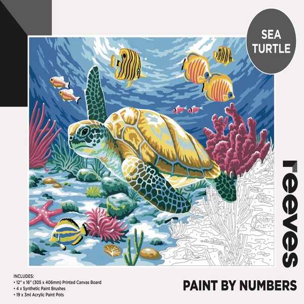 Big Sea Turtle - Animals Paint By Numbers - Paint by numbers for adult
