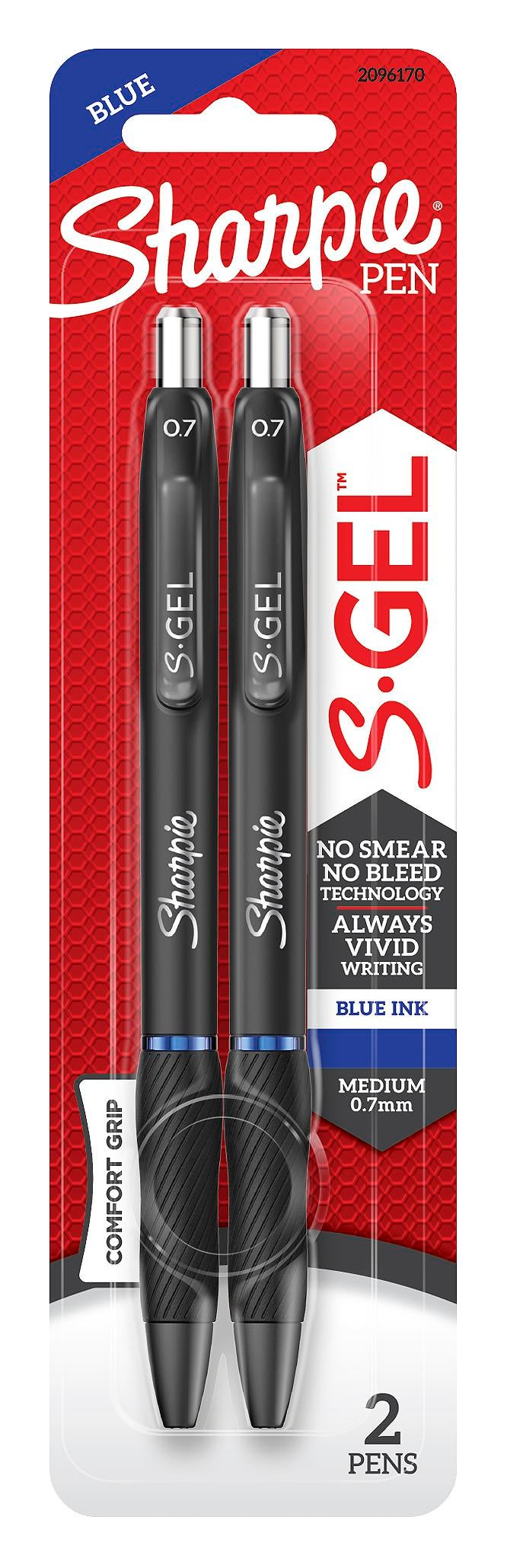 Sharpie S-Gel Fashion Retractable Pens 0.7 Mm White Black 2/pkg (2144799