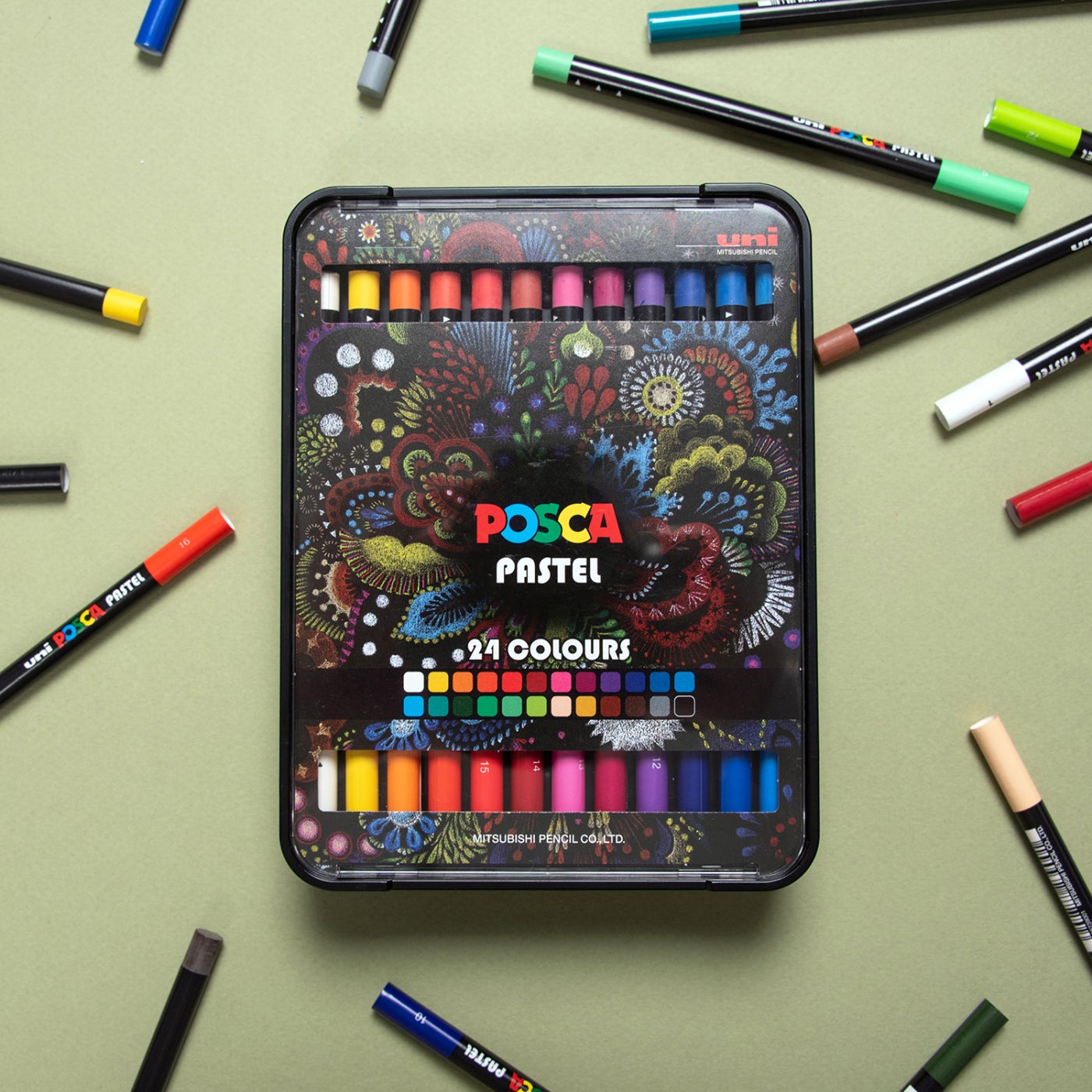 Uni Posca Pastels Assorted Set of 24 | Paper Plus