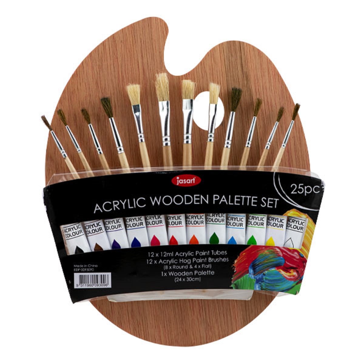Jasart Acrylic Wooden Palette Set Paper Plus