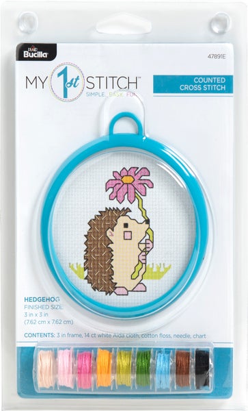 Craft Maker Cross-stitch Kit: Floral Hedgehog - Craft Kits - Art +