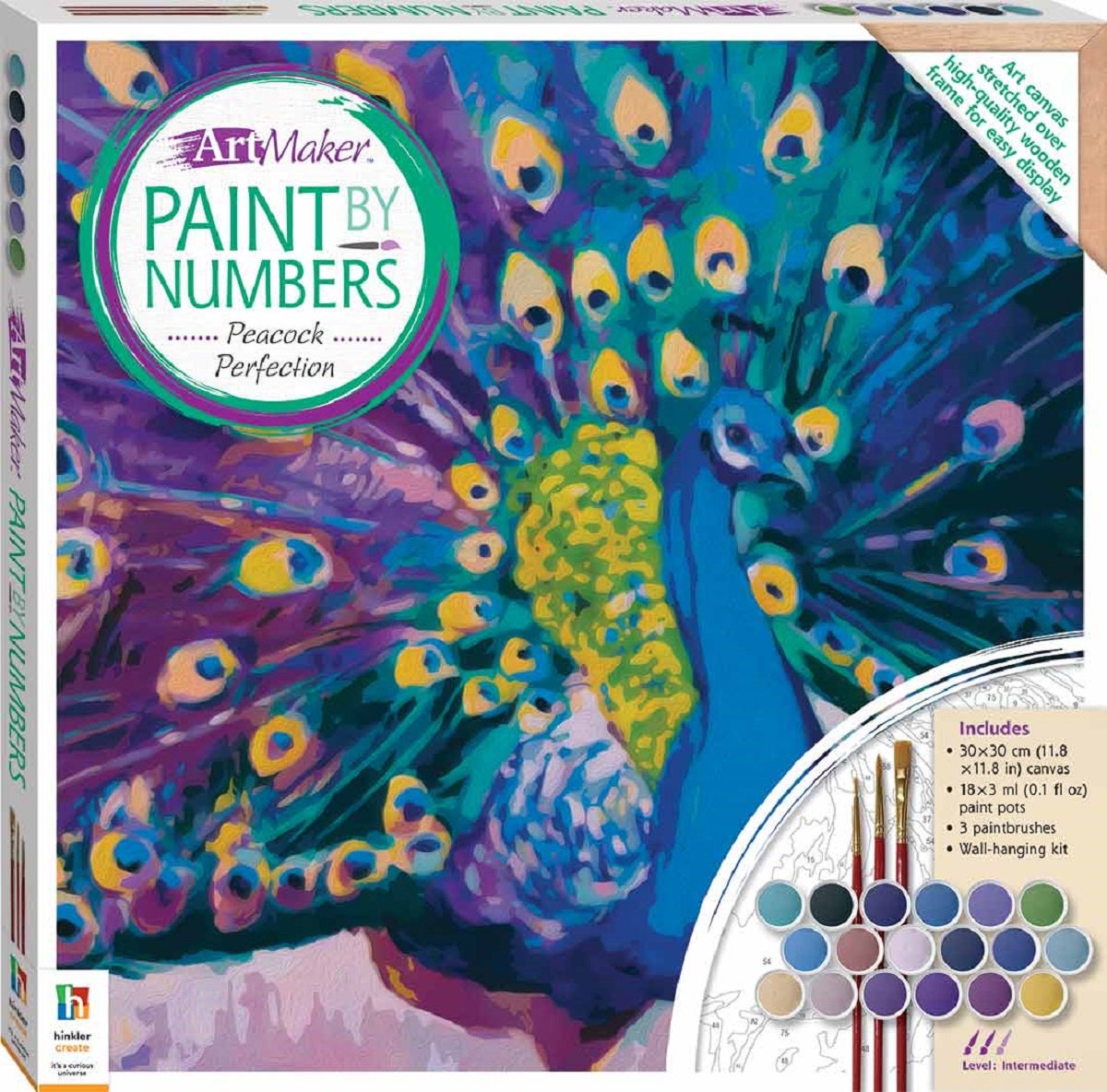 Art Maker Paint by Numbers Peacock Perfection Paper Plus