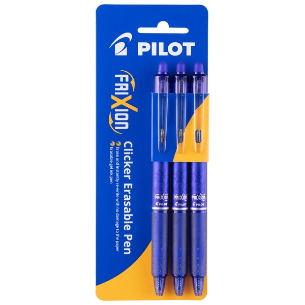 Pilot Frixion Clicker Erasable Fine Blue, Pack of Paper Plus