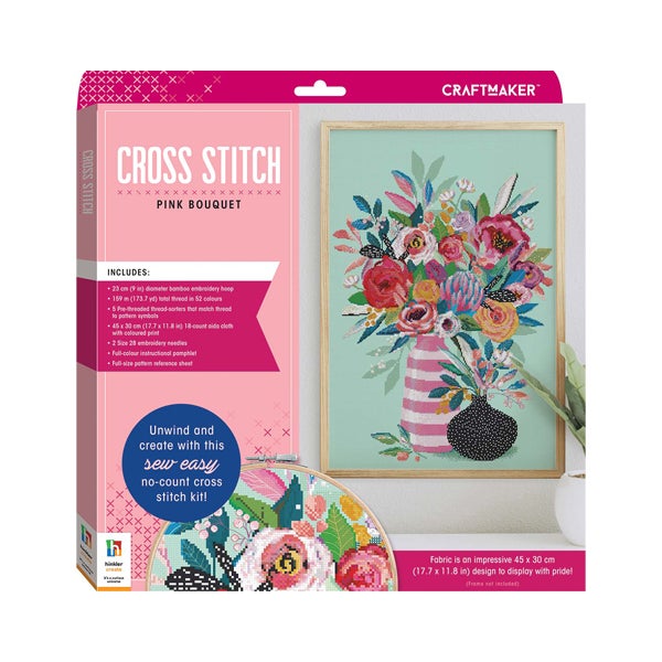 Craft Maker Cross-stitch Kit: The Great Wave - Craft Kits - Art + Craft -  Adults - Hinkler
