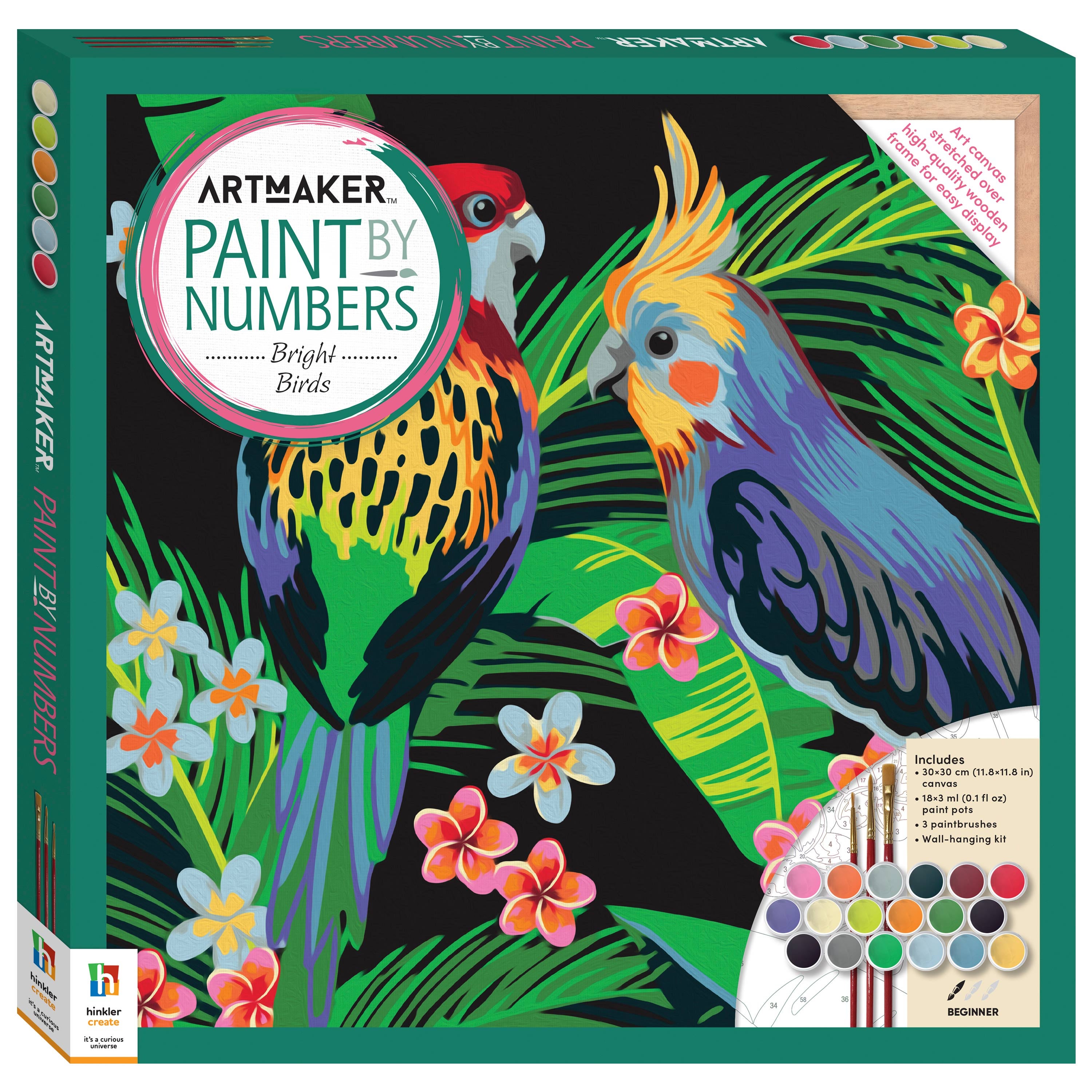 Art Maker Paint by Numbers Bright Birds Paper Plus