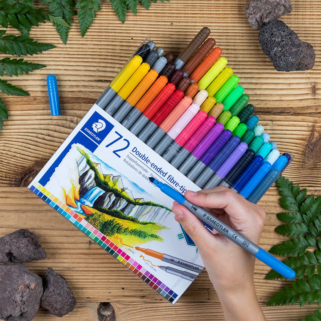 Staedtler Large Felt Tip Pen Sets Staedtler® Duo-Colour Fiber-Tip