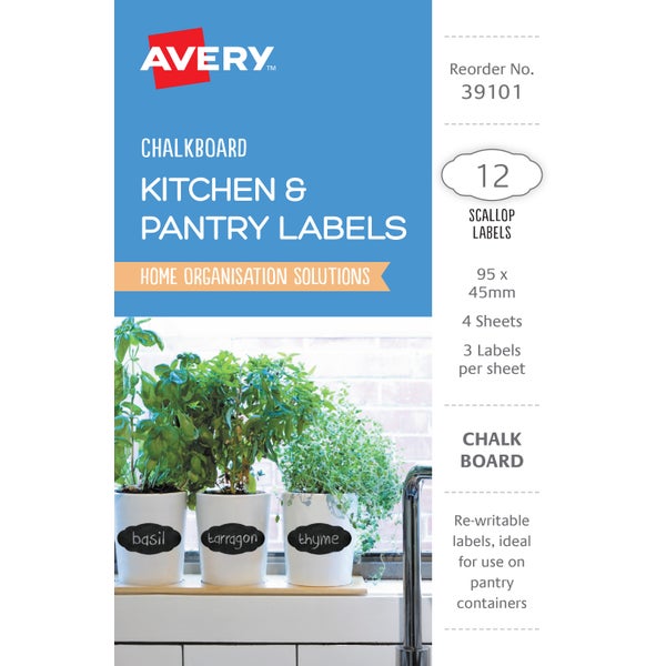 Avery Chalkboard Labels Scallop Paper Plus