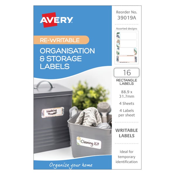 Avery Re-Writable Labels Rectangle | Paper Plus