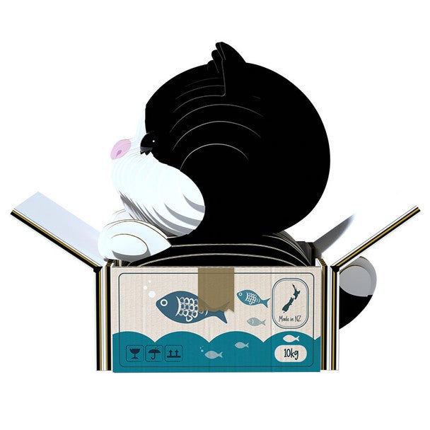EUGY 089 – Kit Modello 3D In Cartone – Gatto Smoking – Età 6+ – Giocattolo Ecologico Da Costruire