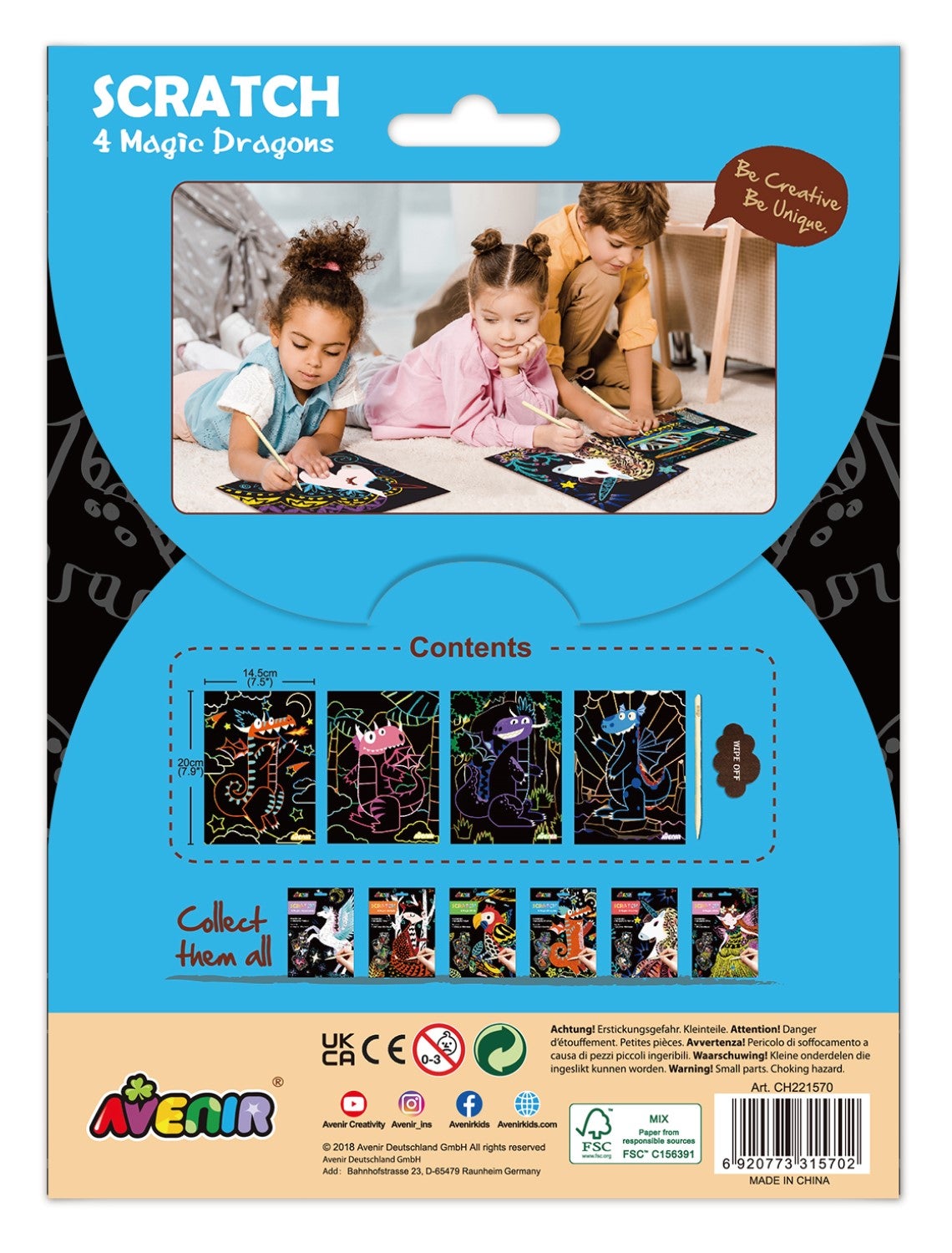 Avenir Stratch Art - Magic Dragons | Paper Plus