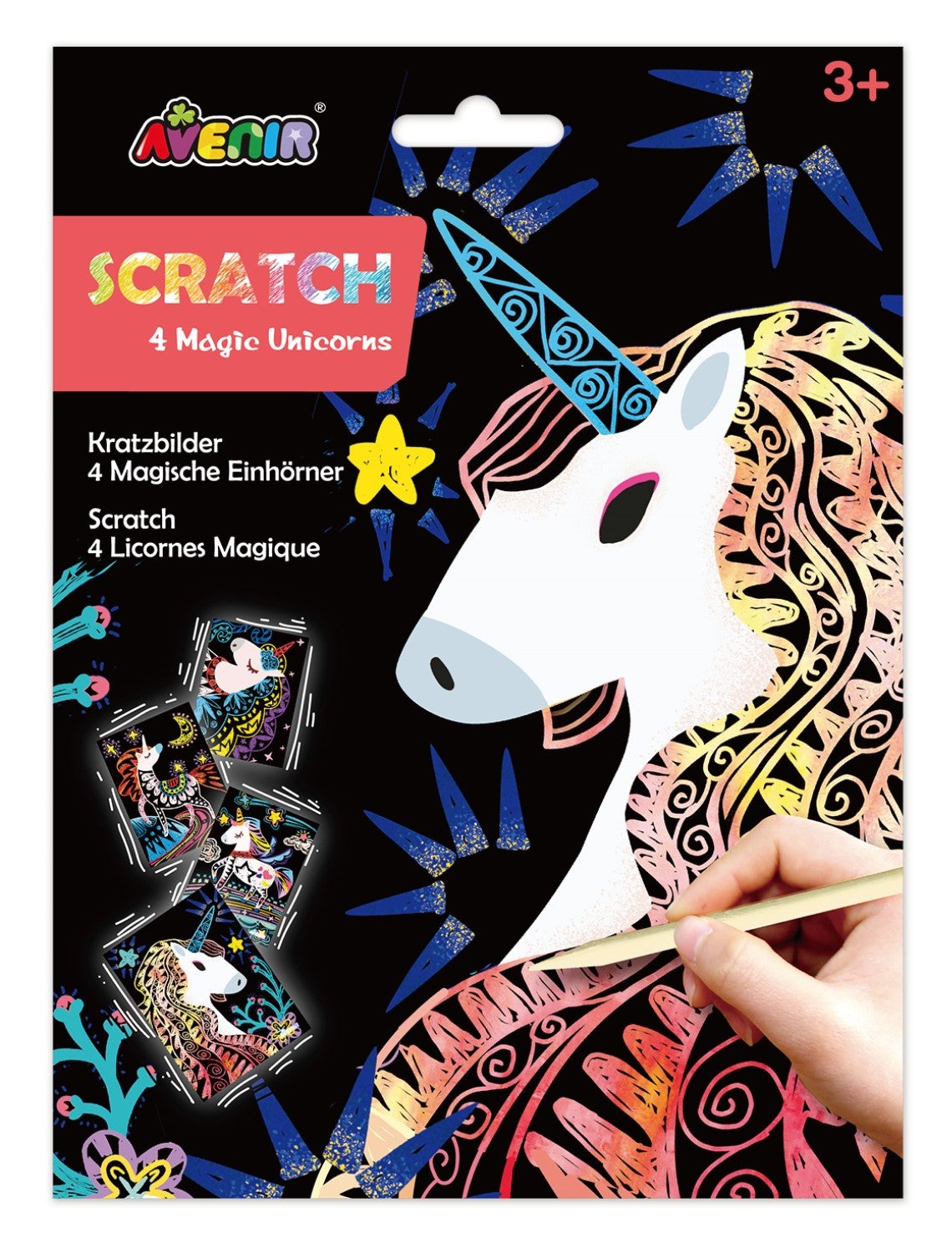 Avenir Scratch Art Magic Unicorns Paper Plus
