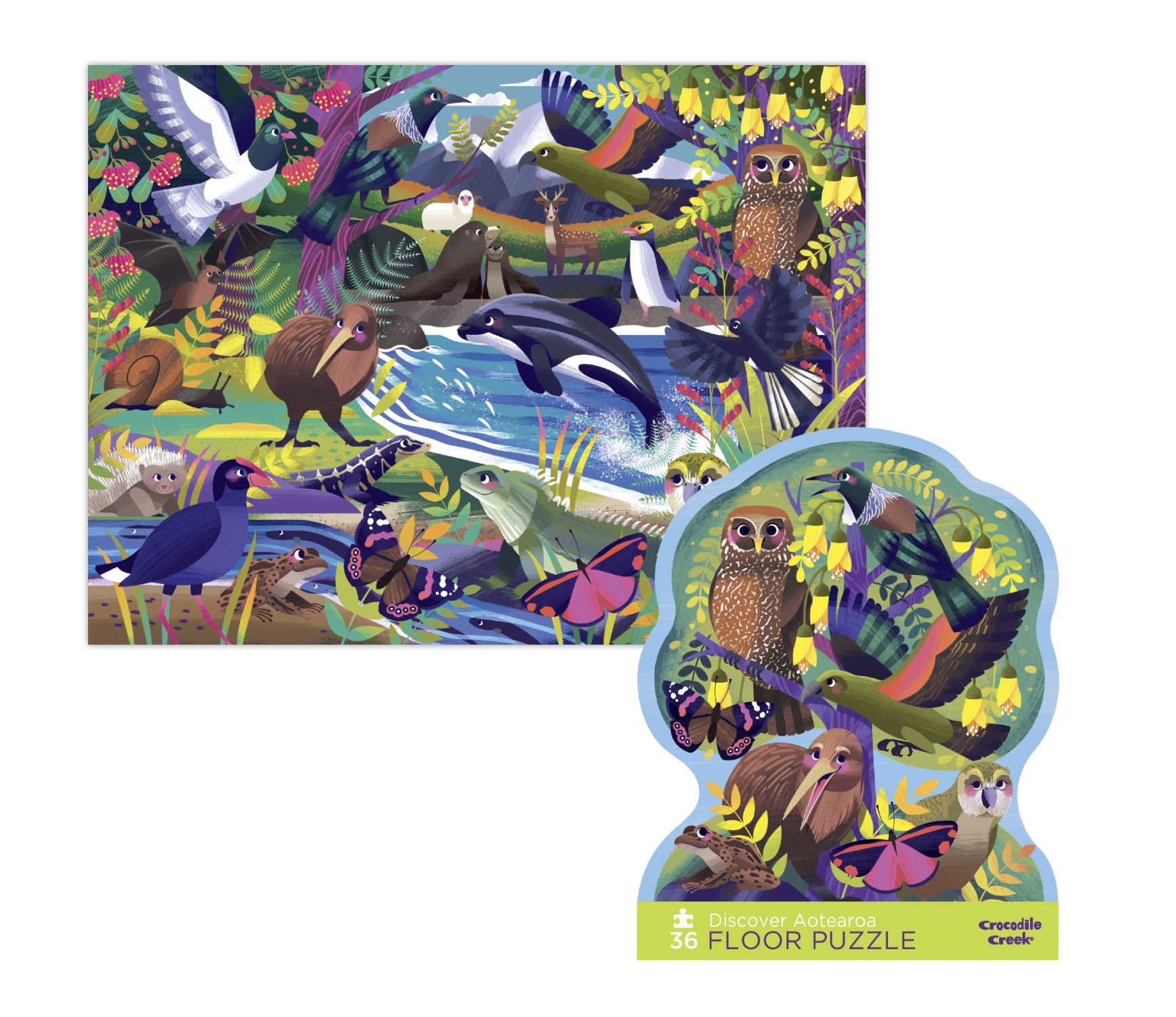 Crocodile Creek Floor Puzzle 36 Piece Discover Aotearoa Paper Plus