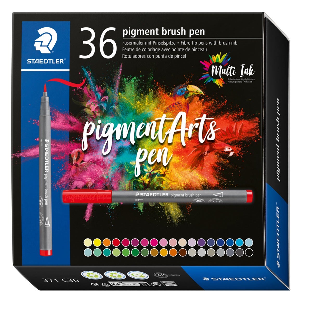 Staedtler - Pigment Arts Brush Pen - 24 Farver | Se Tilbud Og Køb På