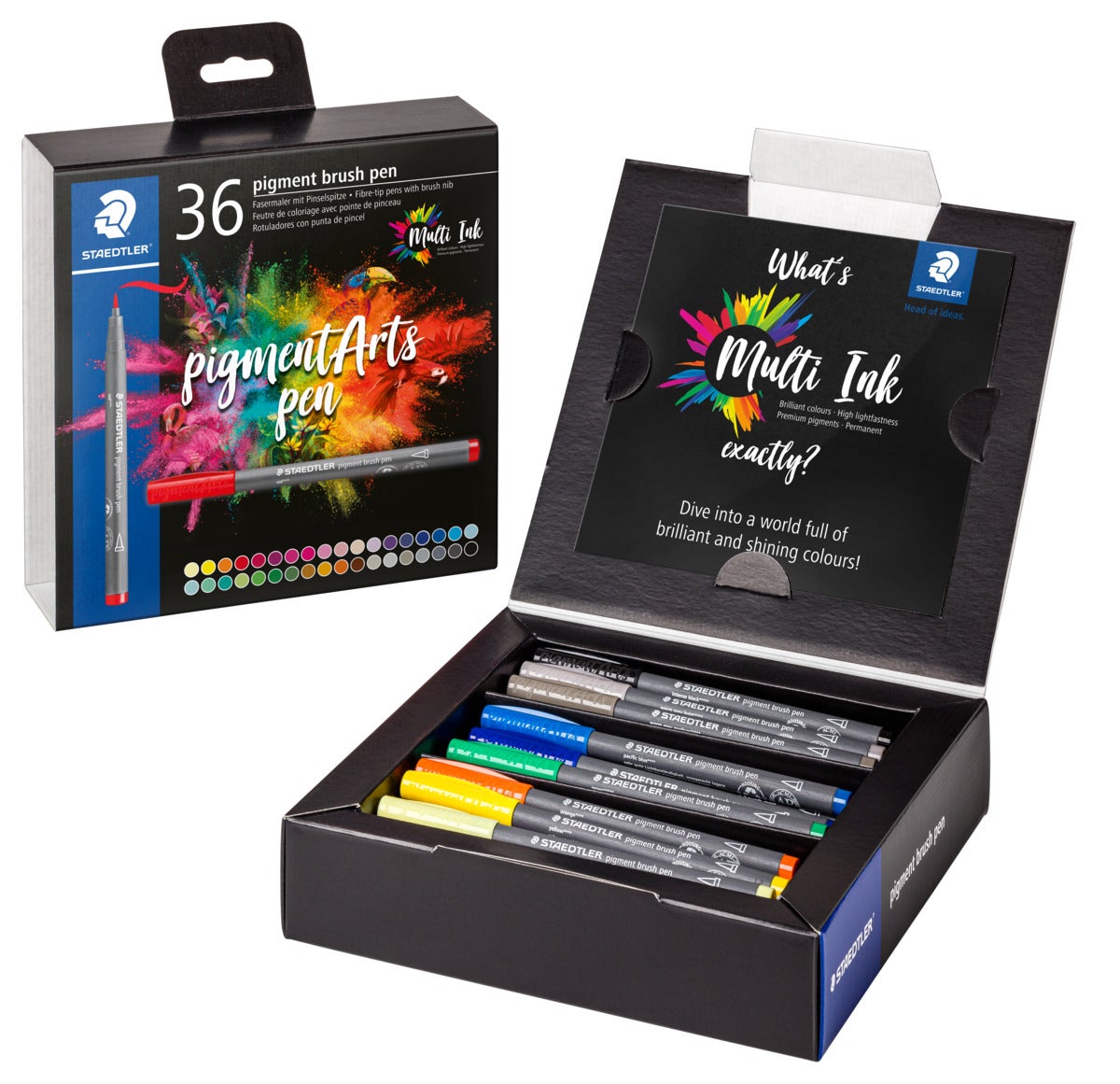 Staedtler Pigment Arts Brush Pens 36 pack Paper Plus