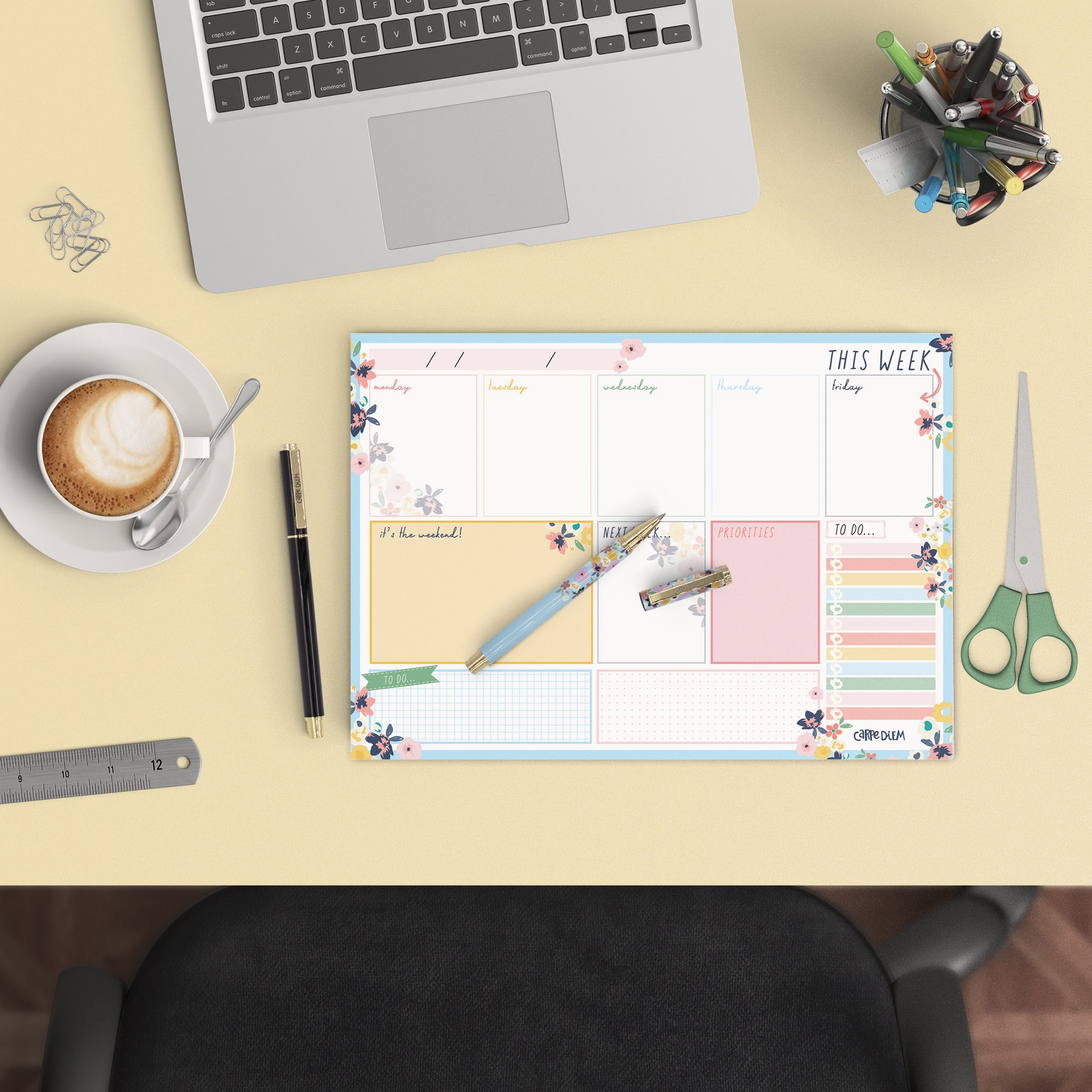 Pukka Carpe Diem Weekly Planner Pad Ditzy Floral Paper Plus