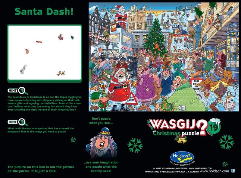 Wasgij Christmas #19 1000 Piece Jigsaw Puzzle Santa Dash Paper Plus