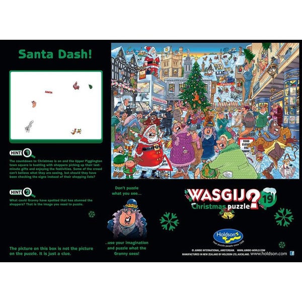 Wasgij Christmas #19 1000 Piece Jigsaw Puzzle Santa Dash Paper Plus
