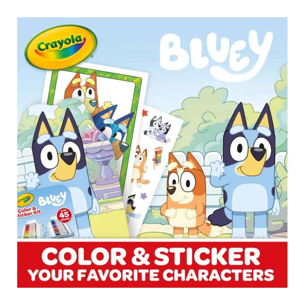 Crayola Color & Sticker Bluey Kit 45 Piece | Paper Plus