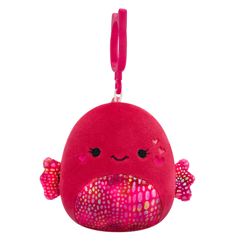 Squishmallows 3.5inch Clip Valentines - Barella the Raspberry Betta ...