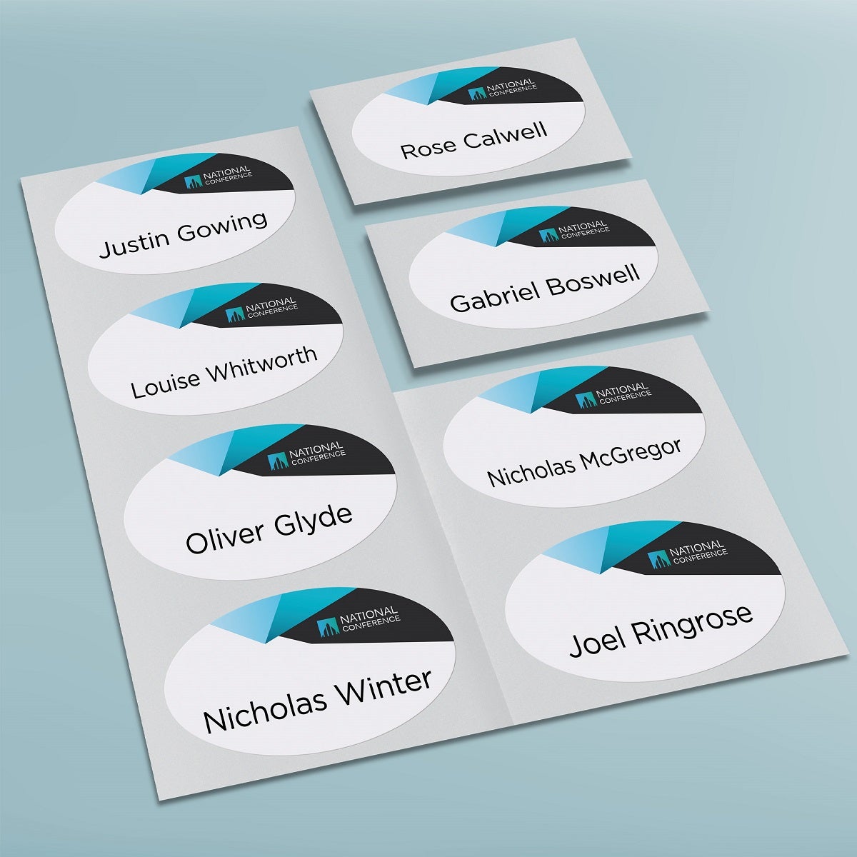 Avery Oval Fabric Name Badge Labels 84x50 mm, L7433, 10 Sheets Paper Plus