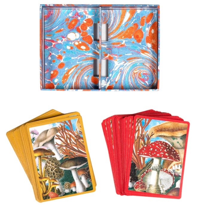 EeBoo Playing Cards 2pk - Mushrooms | Paper Plus