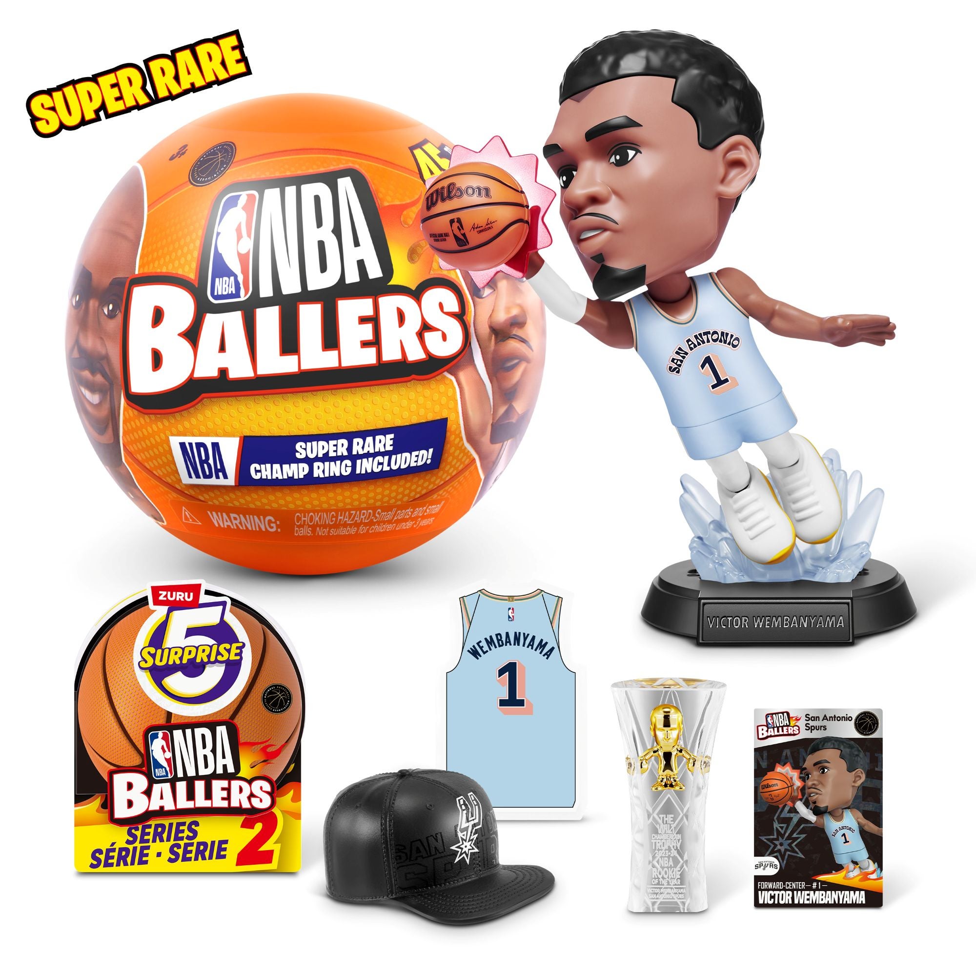 5 SURPRISE NBA Ballers Series 2 Basketball Themed Novelty