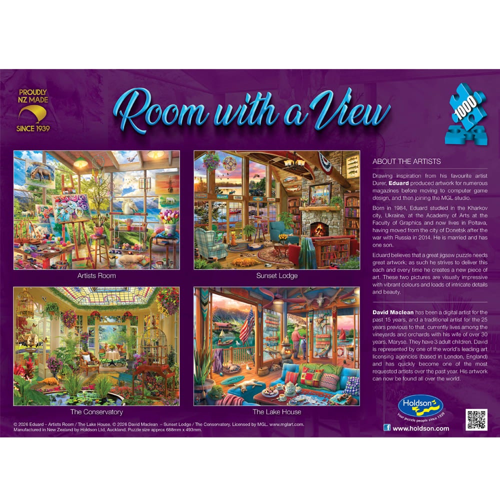 Room with a View 1000pc Jigsaw Puzzle - The Conservatory | Paper Plus