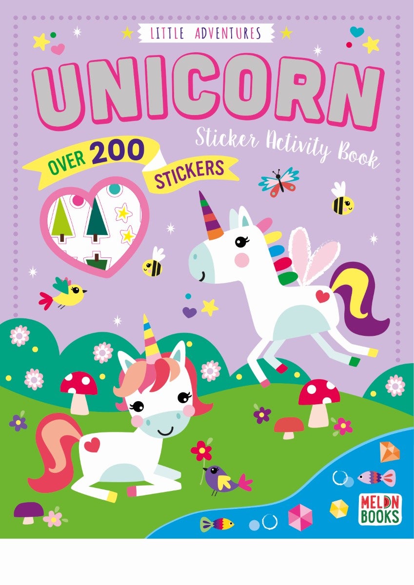 Little Adventures: Unicorn Sticker Activity Book by Melon Books | Paper ...