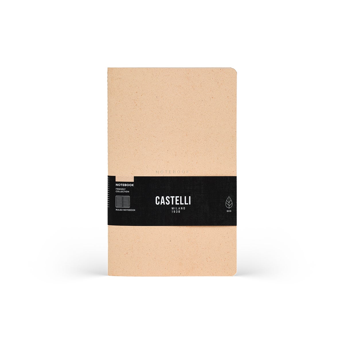 Castelli Quaderno Stitched Carapace Mid Ruled Sand | Paper Plus
