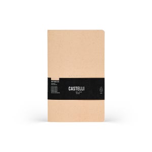 Castello Paper Castelli Quaderno Stitched Carapace Mid Ruled Sand | Paper Plus