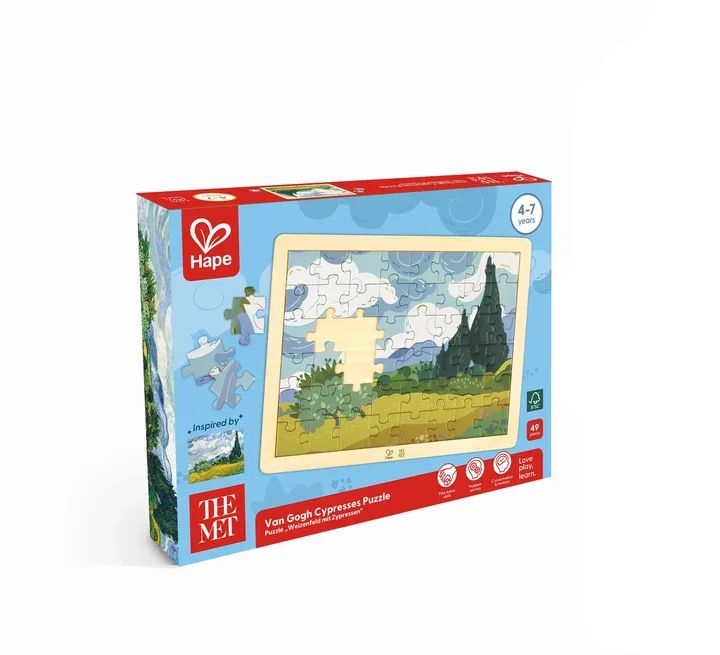 Hape x The Met Van Gogh Cypresses Puzzle | Paper Plus